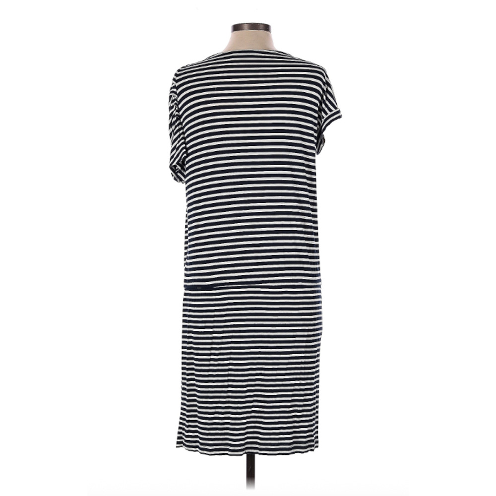 Calvin Klein Black White Stripe Asymmetrical Dress Sz 12 Nautical Bundle Sale - Picture 6 of 13